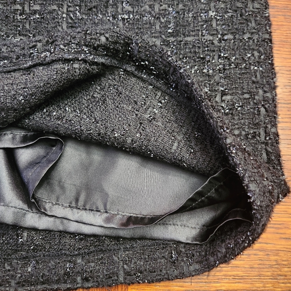 TUCKER for Target black short sleeve midi dress sparkle elastic waist size M - Picture 7 of 13